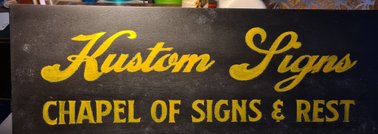 Simple hand painted signwritten sign